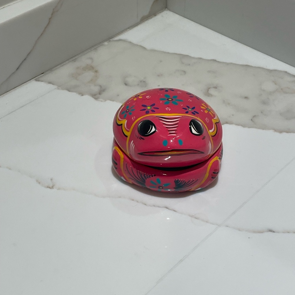 Pink Frog Trinket Box